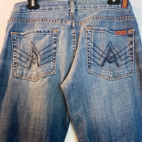 7 For All Mankind  Crystal Vintage Distressed Jeans NeverUsed - Picture 2 of 16